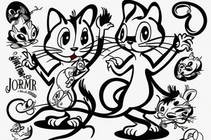 Tom and jerry tattoo idea