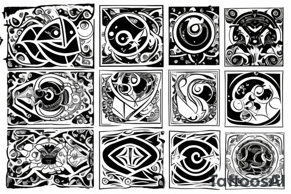 Dark squll tattoo idea