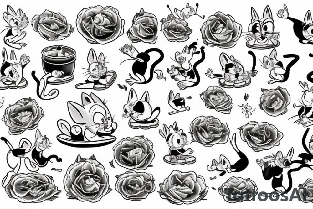 Tom and jerry tattoo idea