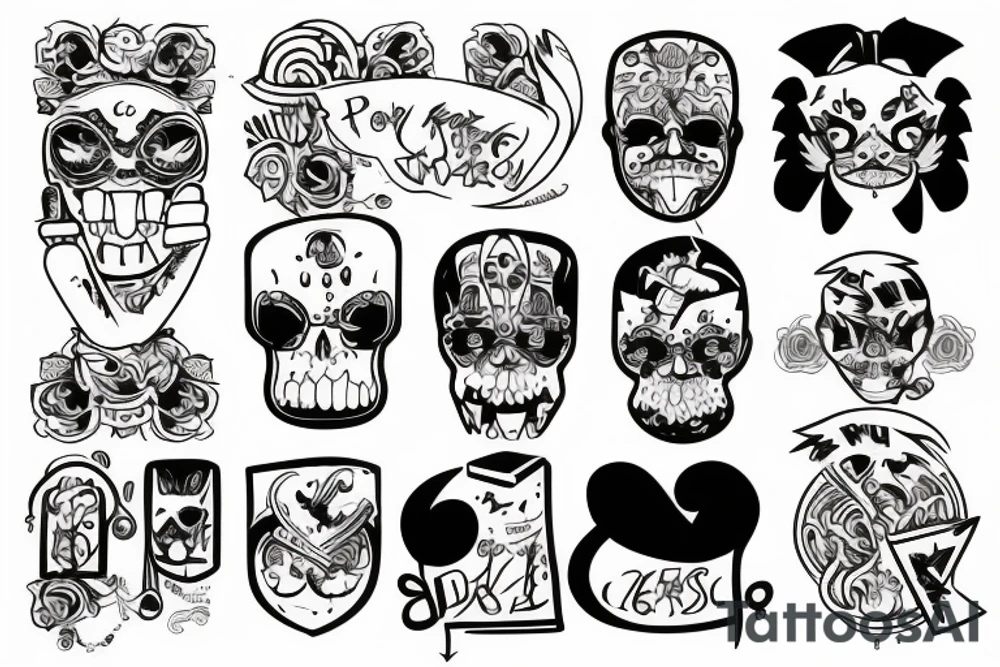 pociągi tattoo idea