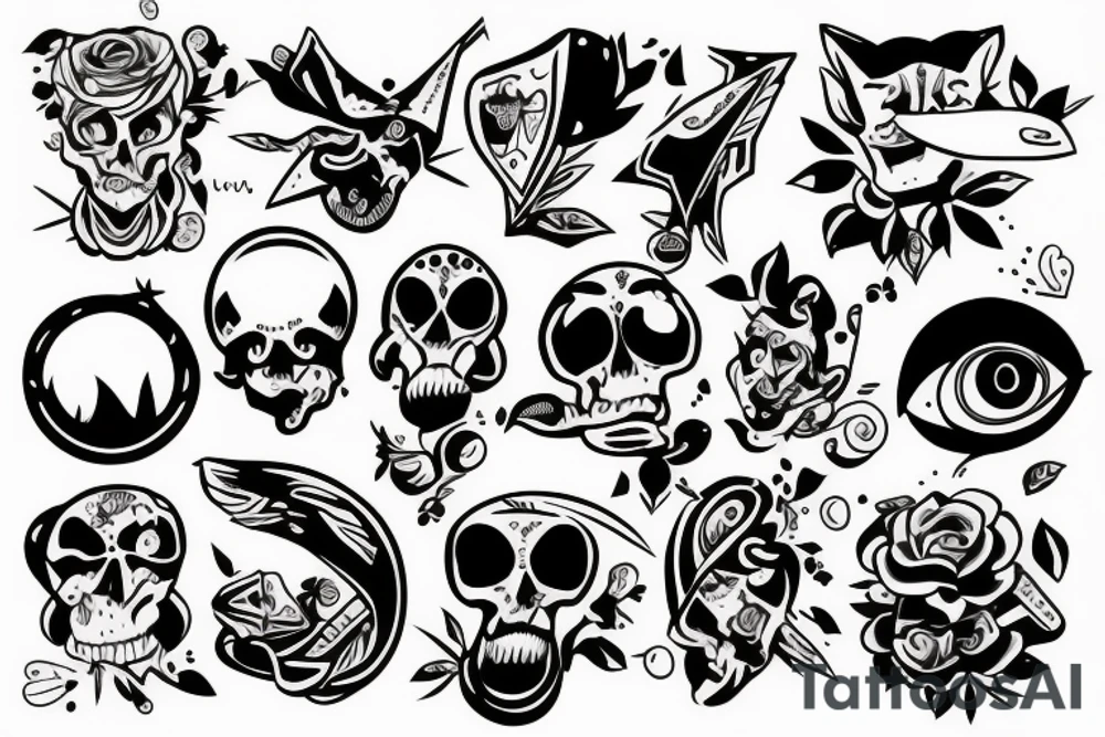 pociągi tattoo idea