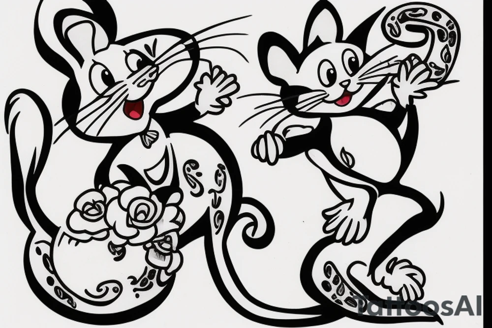 Tom and Jerry tattoo idea