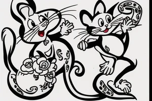 Tom and Jerry tattoo idea