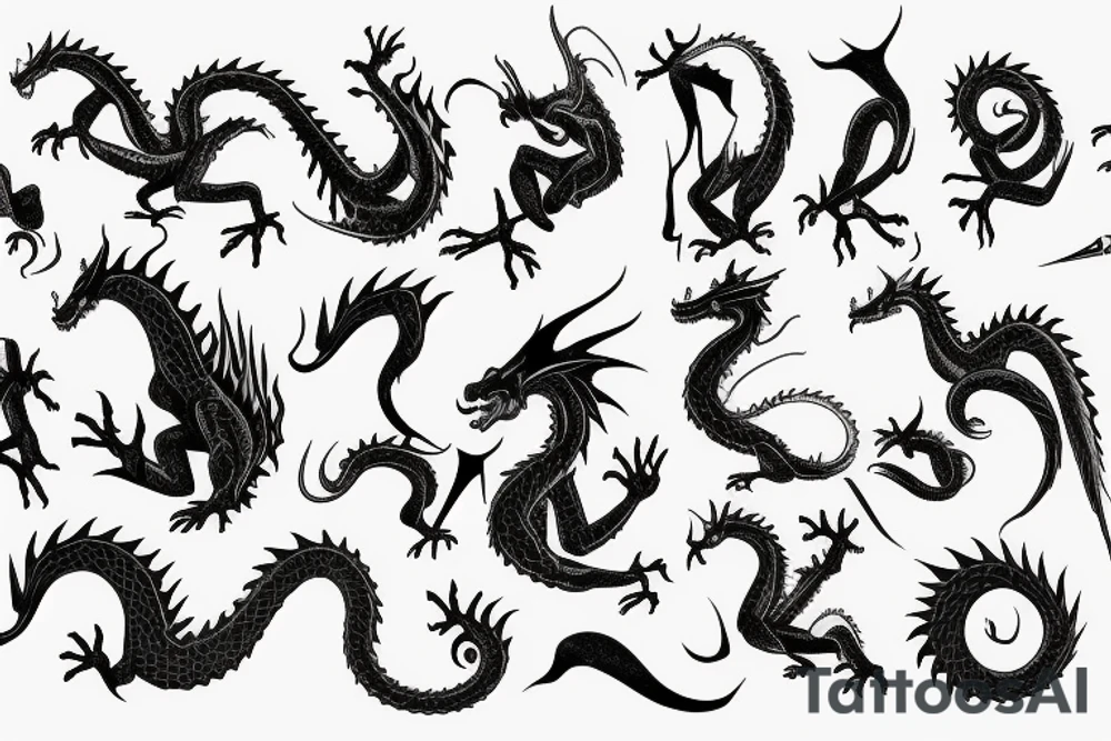 Dragon gamę of thrones tattoo idea