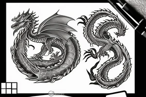 Dragon gamę of thrones tattoo idea