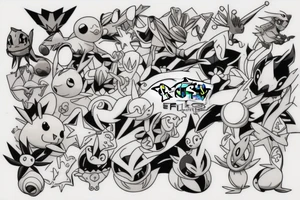 Pokémon, full arm tattoo idea