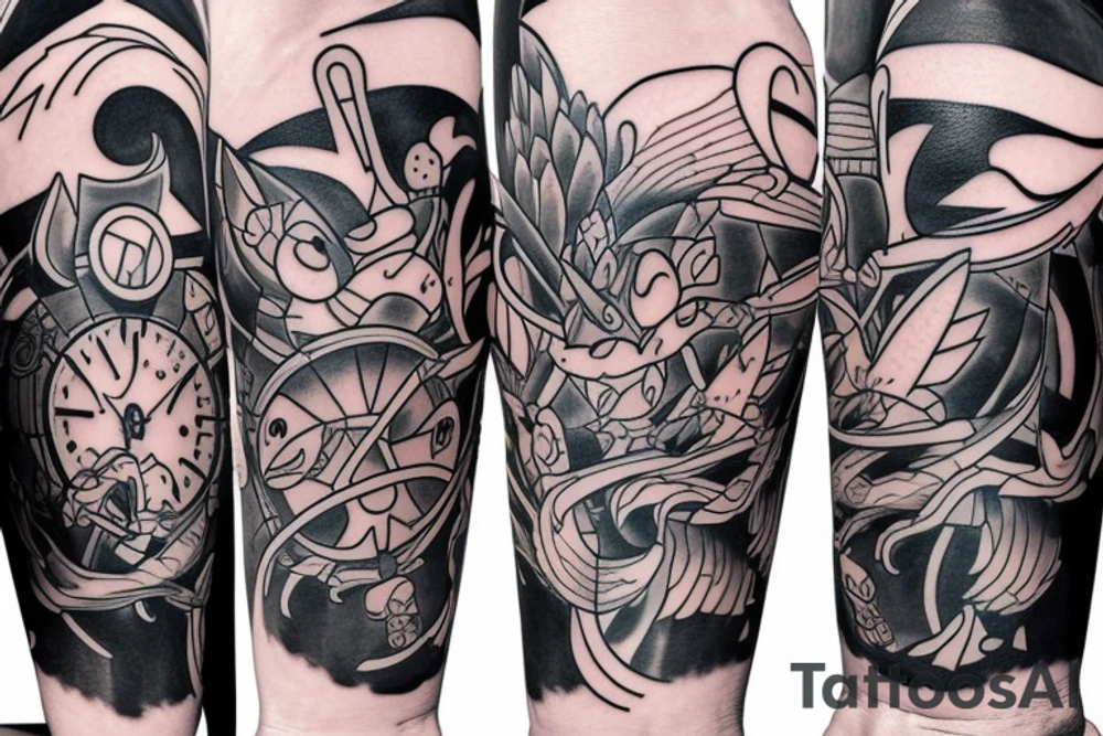 Pokémon, full arm tattoo idea