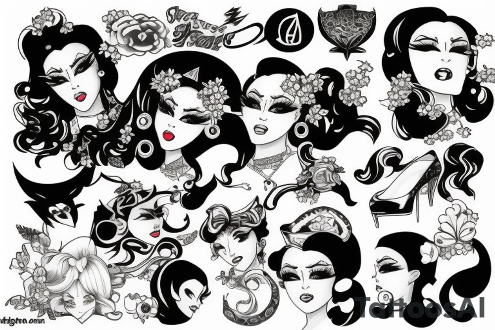 Drag race tattoo idea