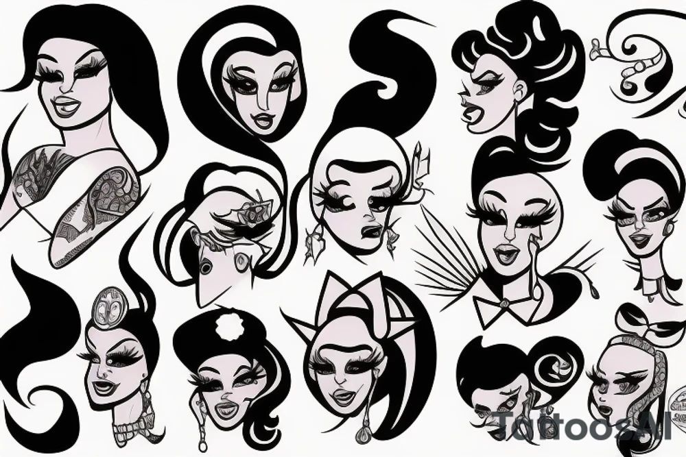 Drag race tattoo idea