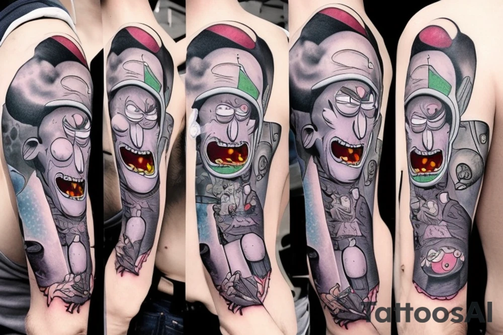 Rick and morty tattoo idea