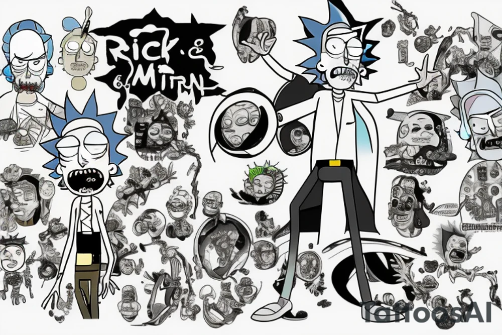 Rick and morty tattoo idea