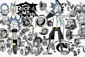 Rick and morty tattoo idea