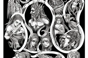 dark god from greek mythology tattoo idea