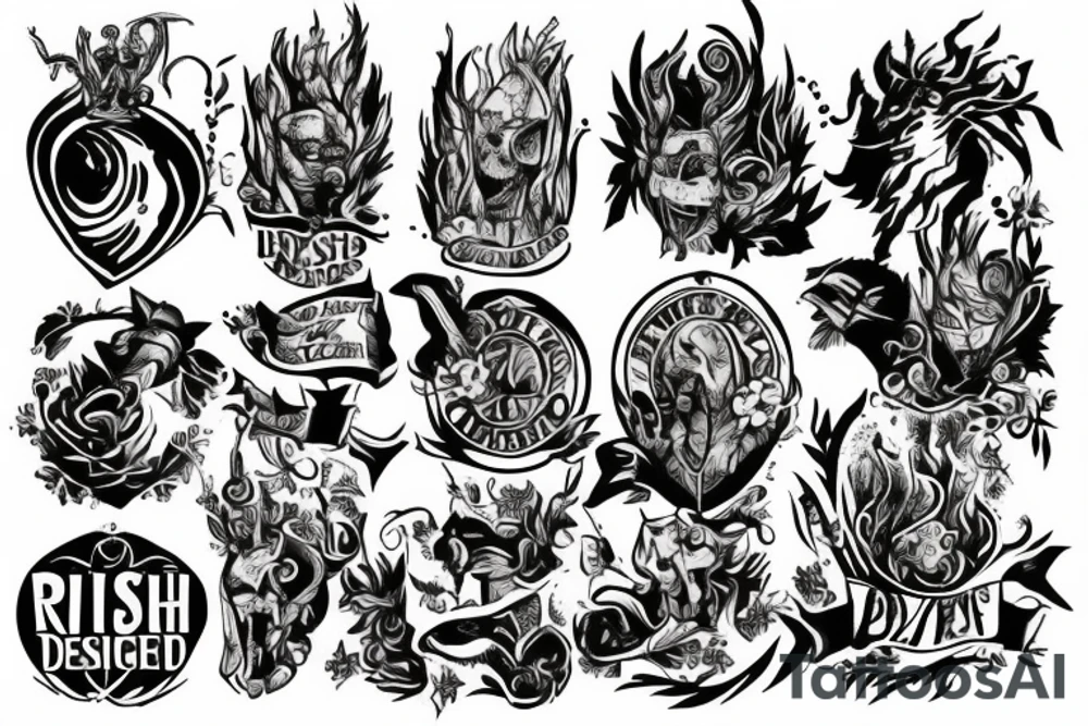 irish themed rising from the ashes tattoo idea