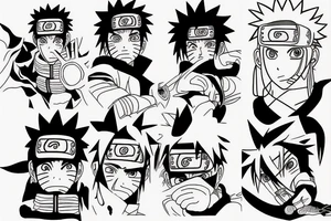 Naruto tattoo black work tattoo idea