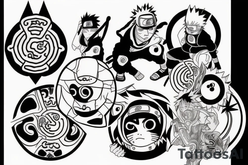 Naruto tattoo black work tattoo idea