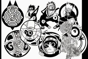 Naruto tattoo black work tattoo idea