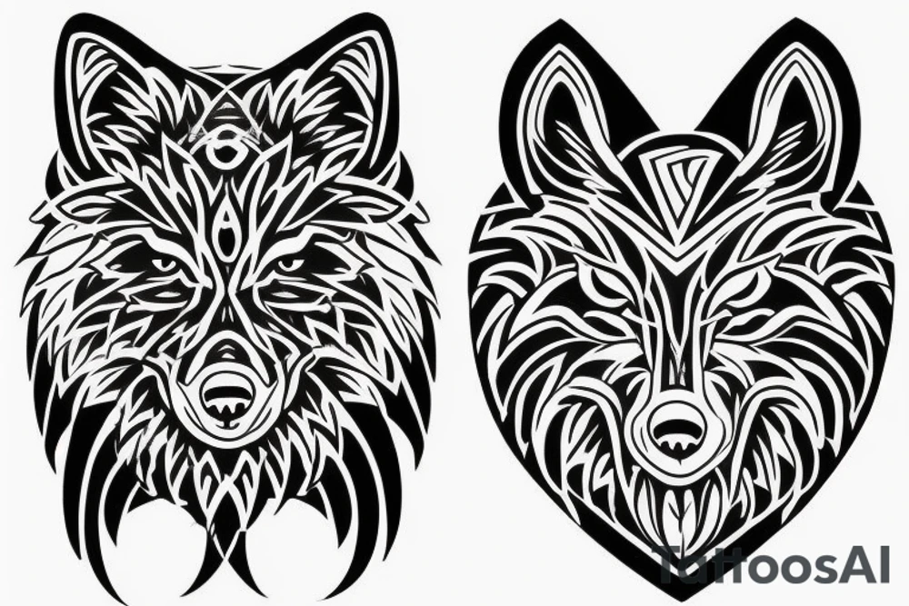 WOLF runes tattoo idea