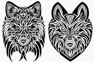 WOLF runes tattoo idea