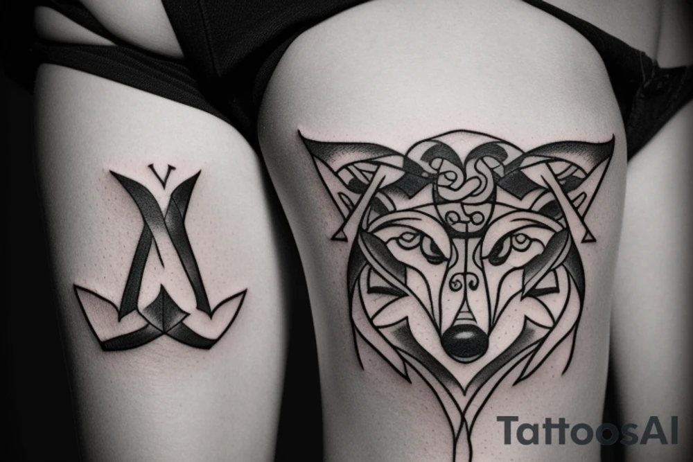 WOLF runes tattoo idea