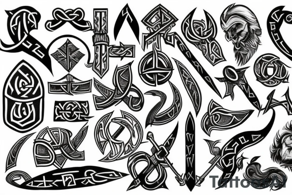 viking, rune tattoo idea