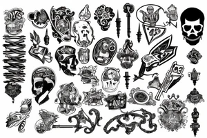 Old Key tattoo idea