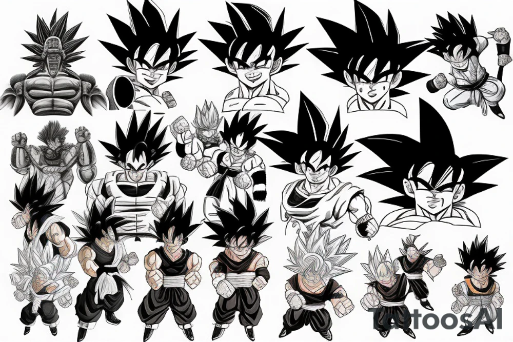 Goku and Dragon Ball tattoo idea