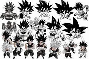 Goku and Dragon Ball tattoo idea