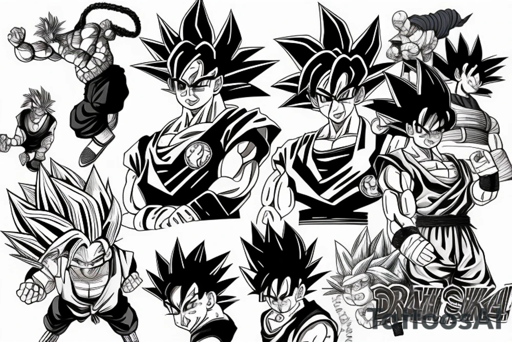 Goku and Dragon Ball tattoo idea