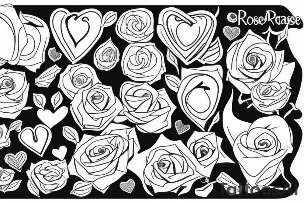 Rose with a heart tattoo idea