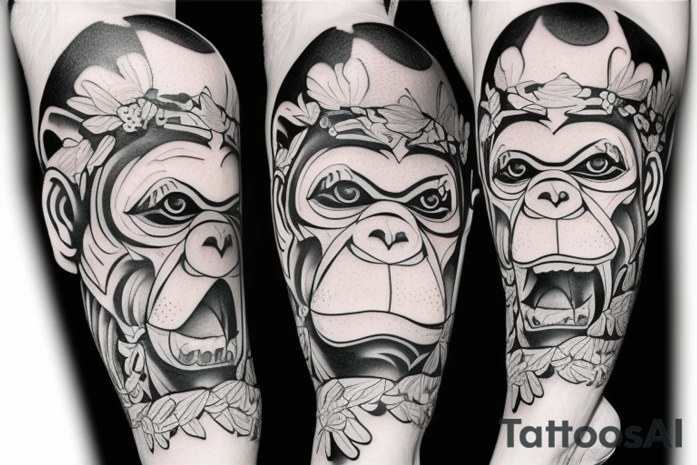 Monkey tattoo idea
