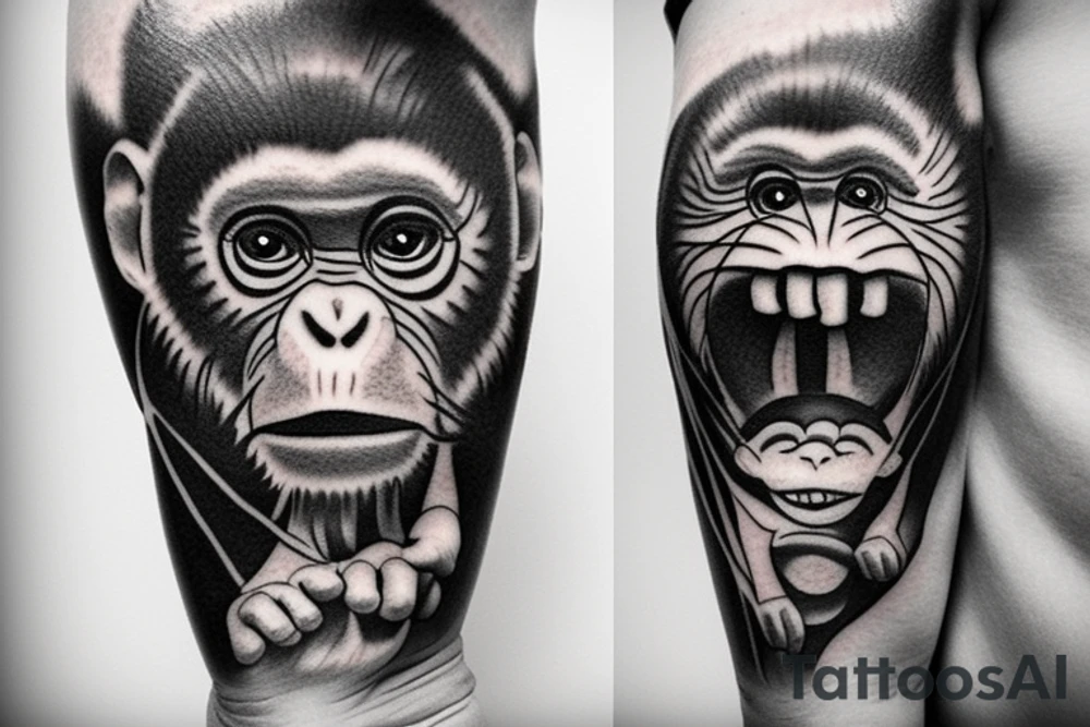 Monkey tattoo idea