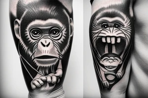 Monkey tattoo idea