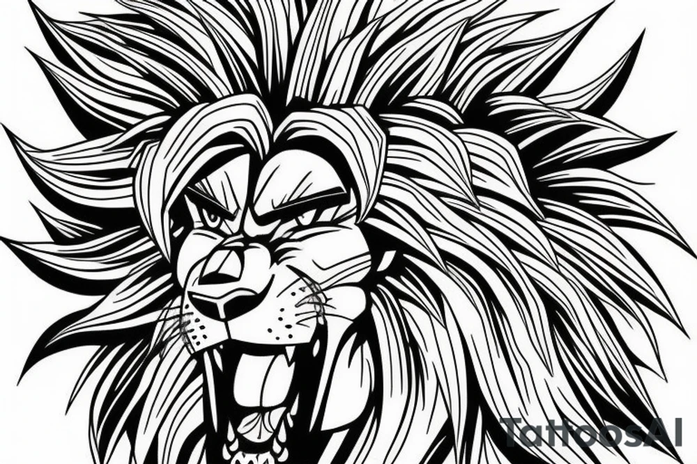 Goku lion tattoo idea