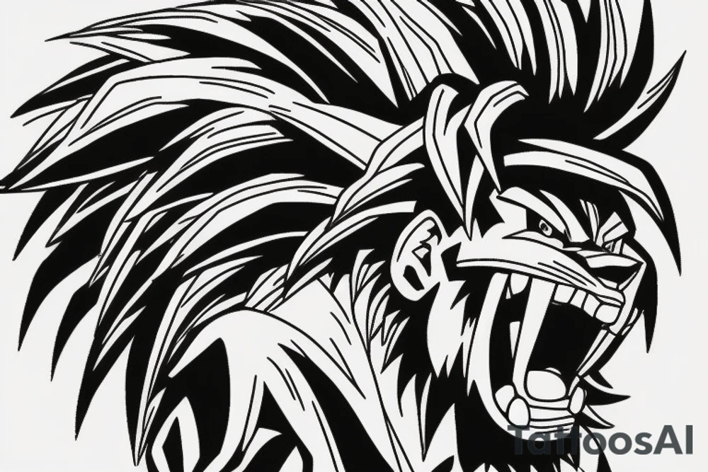 Goku lion tattoo idea