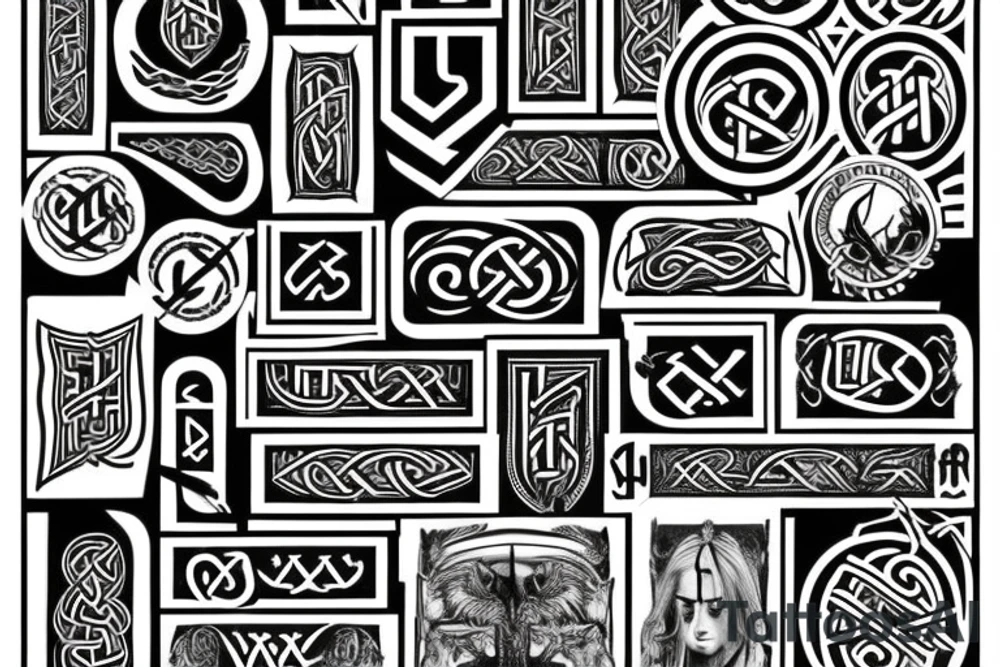 viking runes tattoo idea