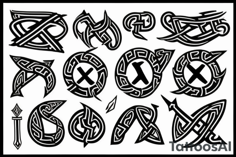 viking runes tattoo idea