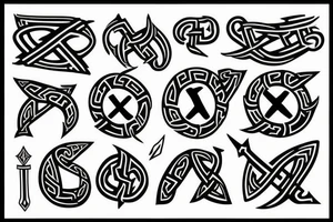 viking runes tattoo idea