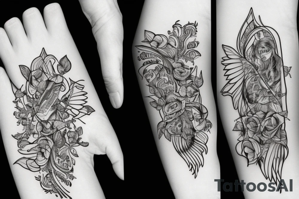 śmiech, płacz, radość, smutek tattoo idea