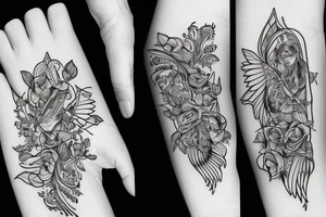 śmiech, płacz, radość, smutek tattoo idea