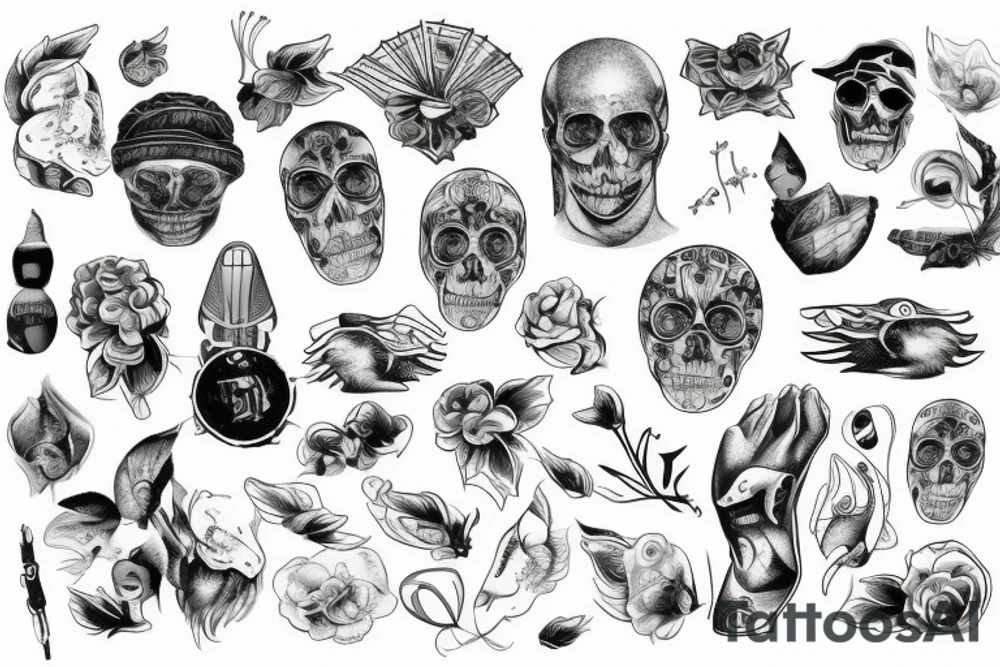 śmiech, płacz, radość, smutek tattoo idea