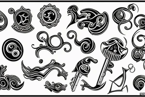 Double keys tattoo idea