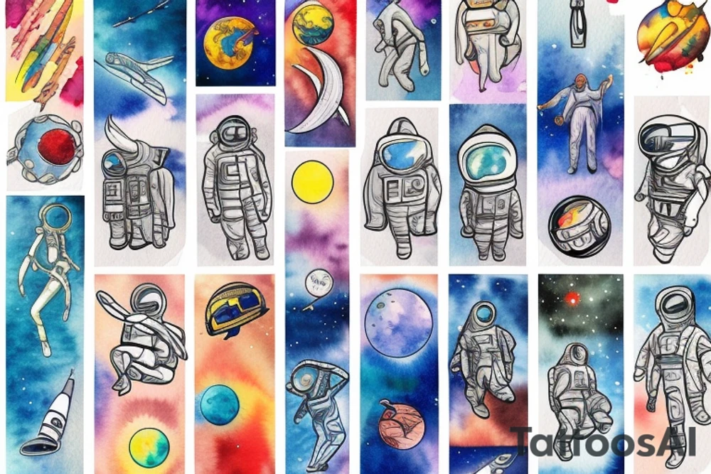 astronaut tattoo idea