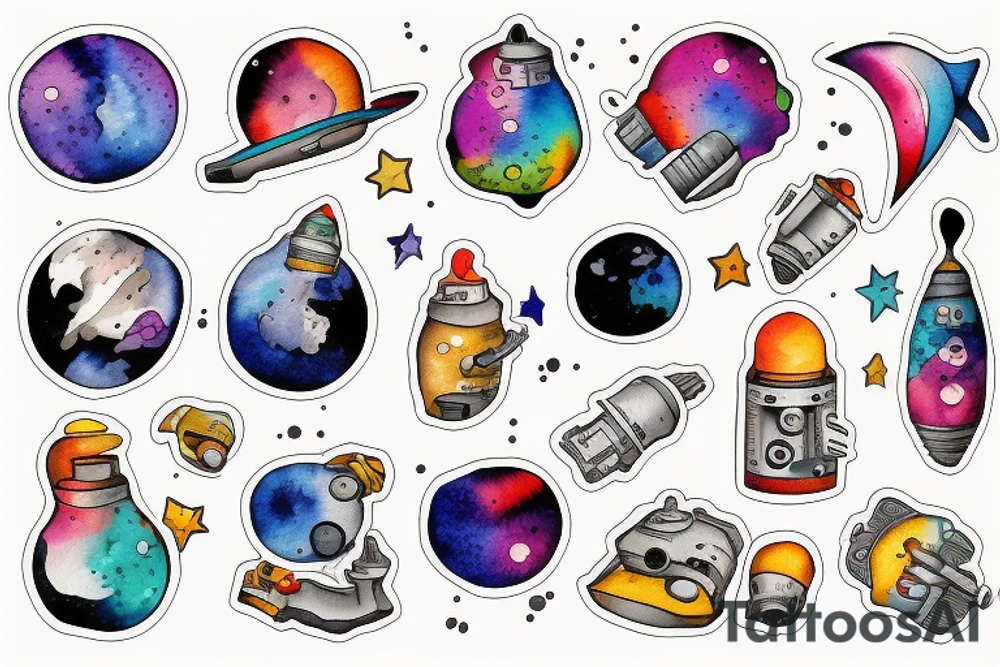 astronaut tattoo idea