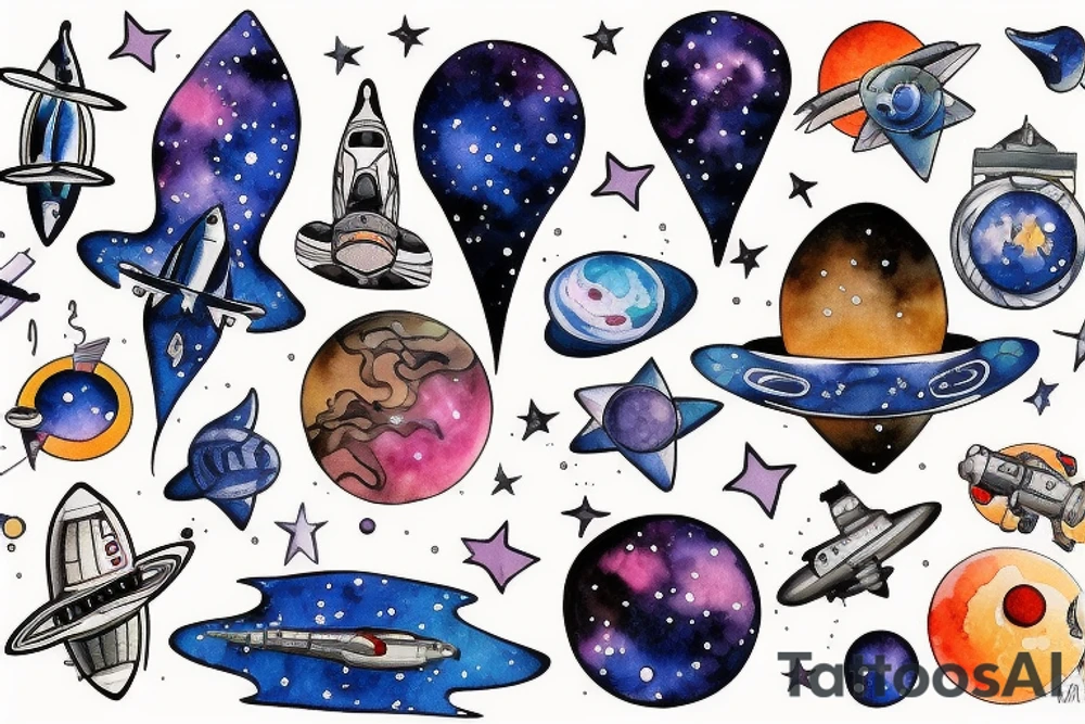 astronauta tattoo idea