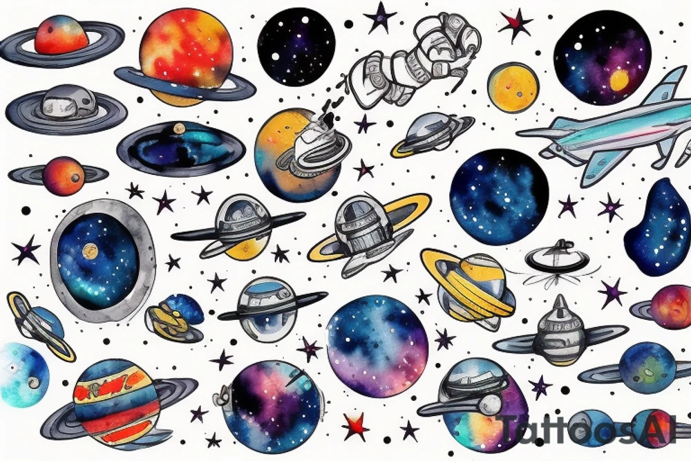 astronauta tattoo idea