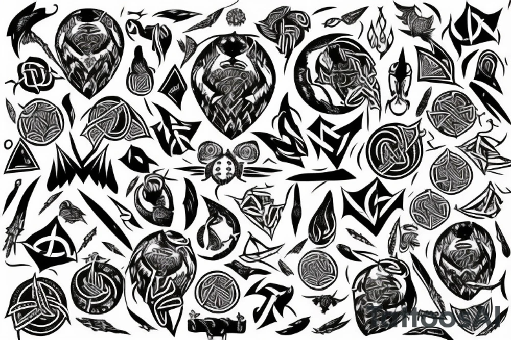 Norse mitology pattern tattoo idea