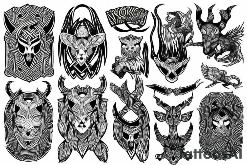 Norse mitology pattern tattoo idea