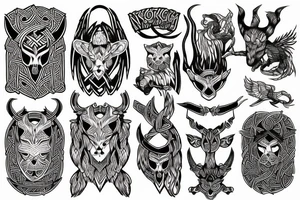Norse mitology pattern tattoo idea