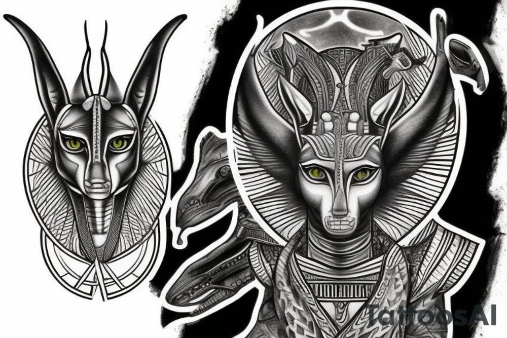 Mitology egypt anubis tattoo idea